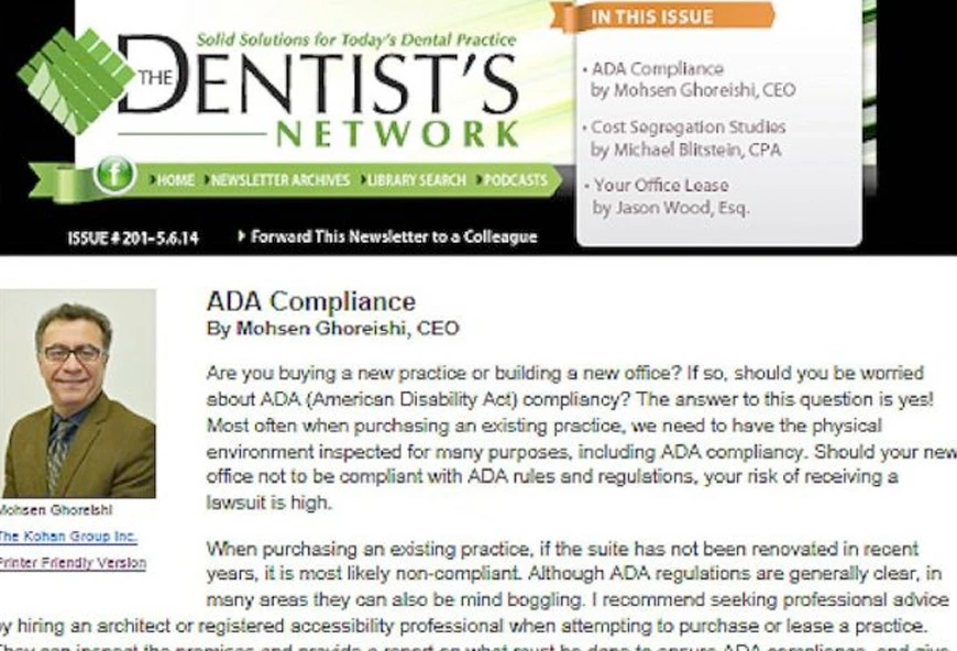 ADA Compliance | Dentist's Network | KOHAN Architecture