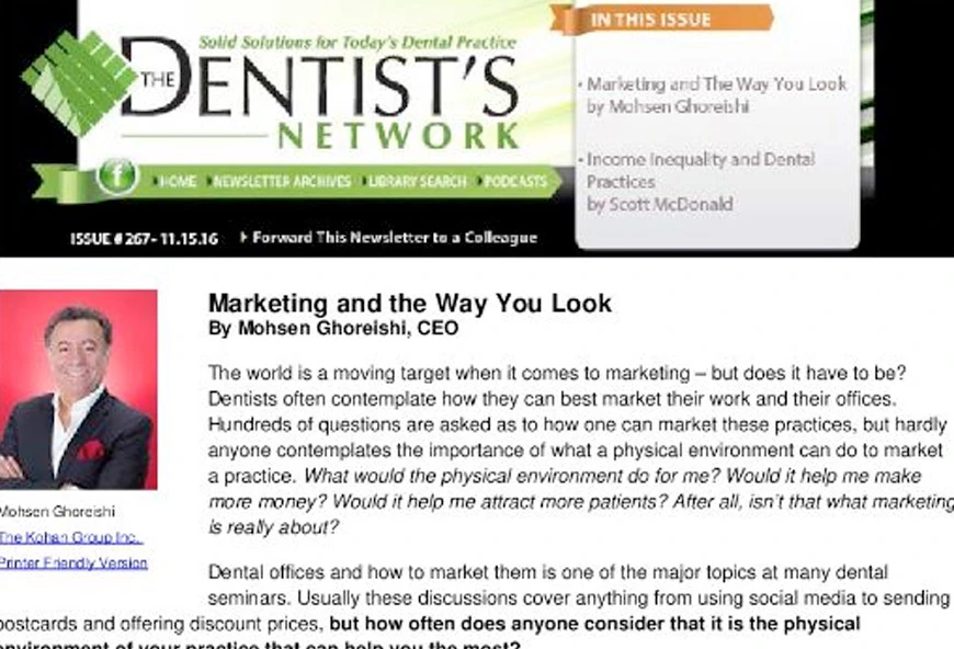 Marketing and the way you look | Dentist's Network | KOHAN Architecture